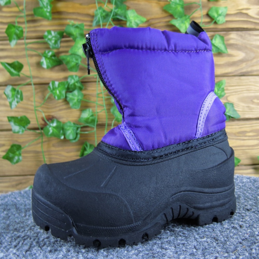 Northside Toddler Girl 6 Purple Waterproof Winter Snow Boots Zip Up Insulated
